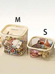 多功能防尘桌面化妆品及配件收纳盒，化妆品整理盒，桌面垃圾桶。设计便捷，可用作珠宝盒、戒指盒、首饰收纳盒。