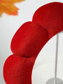 Cute 1pc Fashionable Fabric Hairband For Washing, Spa, Skin Care, Makeup Or Styling, Accessories,Hairband,Hair Hoop Headbands ,Makeup Headband - 紅色 - 查看 5