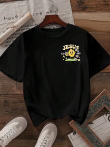 Life Gave Me Some Lemons, But My Jesus Turned Them Into Lemonade-T-Shirts, Jesus Lemonade Sweaters, Religious T-Shirts, Faith T-Shirts. - Black - View 3