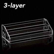 1pc Modern Transparent Plastic Display Stand - Flower Shop Greeting Card Holder, Universal Holiday Card Rack For Gift Shops, Suitable For Easter, Halloween, Thanksgiving And Valentine's Day Decor, Multi-Layer Desktop Stand Display, Transparent Desktop Decor, Cosmetics Storage, Makeup Organization, Bathroom Shelf, Desk Accessories, Makeup Organizer, Storage Container, Desk Organizer - Easy To Assemble, Space-Saving, Durable - Multicolor - View 11