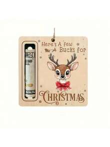 Natural Wood Festive Money Box For Cash Storage (1PC) – Decorative Christmas Wallet, Adorable Tree Ornament, Versatile Gift For Christmas, Birthdays & Party Events - 彩色 - 查看 14