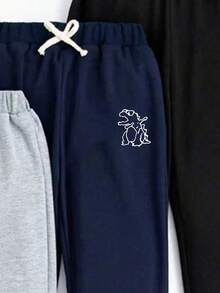 3件套 青少年男孩卡通图案运动裤