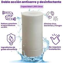 TechnoSar Sistema Dual Antisarro y Desinfectante para Tinacos Cisternas o Cualquier Depósito de Agua Suavizador de Agua Capacidad de 450 a 1200 Litros Duración 4 Meses Elimina Sarro hasta 85% - / - Ver 3