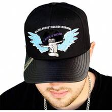 Gorra EL AZUL Gorra Artesanal Negra Visera Curva - Gorras con diseo exclusivo Gorras Gorras con visera curva Gorras modernas Gorras para hombre - inicial - Ver 3