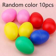 14 buc - Bile de nisip muzicale, Ouă de plastic care se agită, Ouă de Paște, Ouă muzicale de percuție, Instrumente de percuție, Instrumente pentru educație timpurie, Mijloace didactice pentru performanță la grădiniță, Culori aleatorii - Multicolor - Vizualizare 13