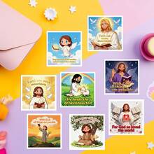 50张卡通人物贴纸，适用于水瓶、笔记本电脑、手机、剪贴簿、日记本、卡片制作、DIY手工艺品等。 - 彩色 - 查看 5