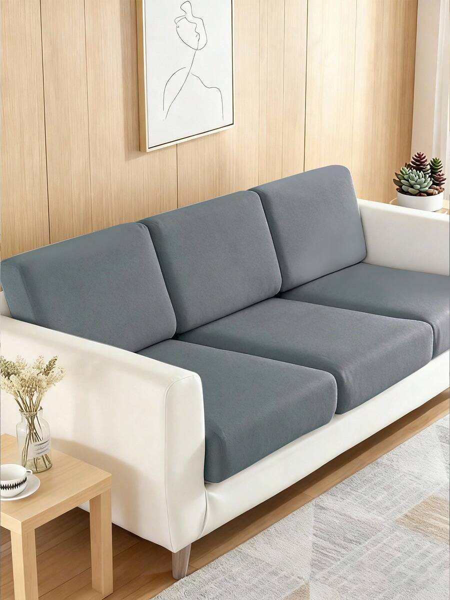 1/2/3/4件装牛奶丝面料，高弹力，防尘，防紫外线，防刮擦沙发靠垫套，适用于客厅、卧室、酒店及其他家居装饰场所。