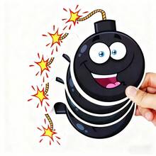 Quixorblex 19/33PCS Cartoon Popcorn Magnetic Sticker Set, Bomb & Pizza Shape Erasable Magnetic Game Props, Reusable Bulletin Board Decorations, Classroom & Party Decoration Accessories For Classroom Bulletin Board - Multicolor - View 7