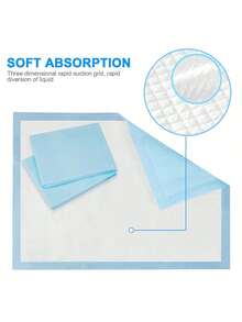 Super Absorbent Underpad, Extra Large Disposable Incontinence Pads, Protective Bed Pads, Chucks, For Adults, Elderly, Pet,Furniture & Surface Protection Pee Pad - Blue and White - View 5