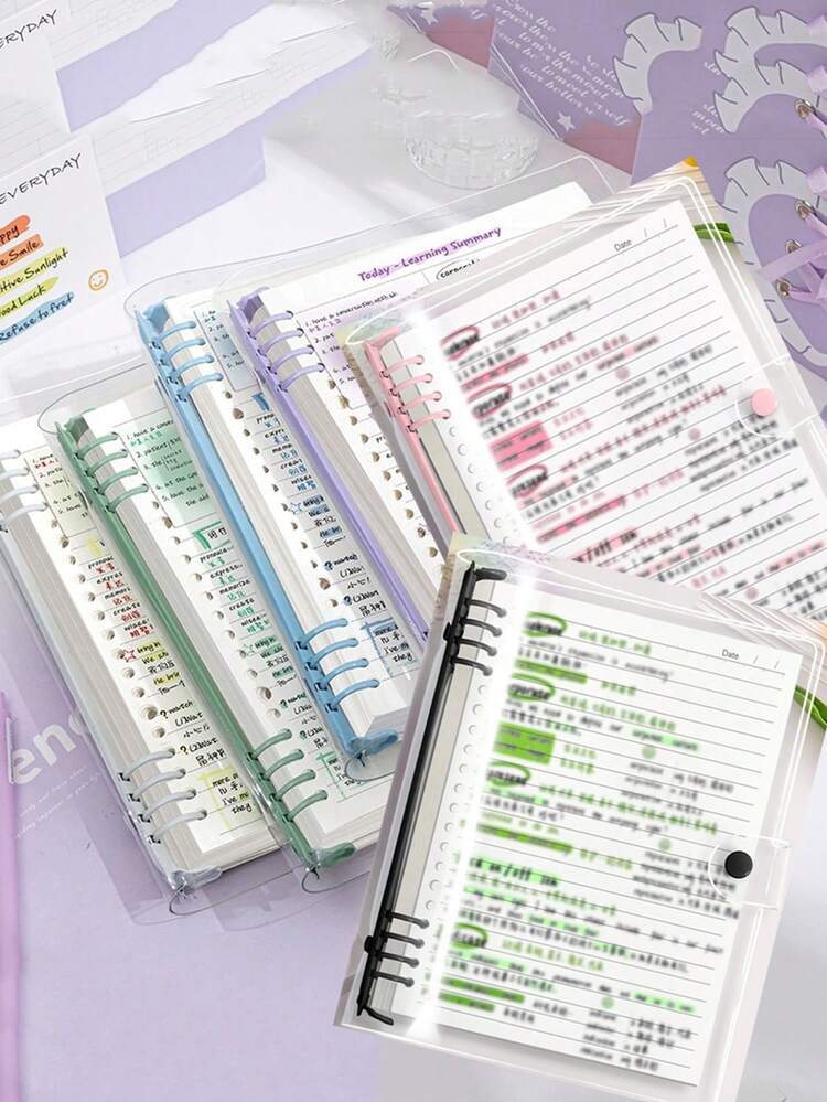 120页A5透明软皮笔记本，带易撕线内页、可拆卸螺旋装订、防水设计——非常适合日常办公使用，简约风格，是音乐爱好者的完美礼物，音乐笔记本 | 简约笔记本 | 防水笔记本 - A5 - 查看 8