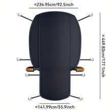 1pc Car Windshield Cover, Extended Engine Hood Cover, Quick Snow Removal Without Scraping, Anti-Snow, Anti-Frost, Anti-UV, Winter Windshield Protector, Oxford Cloth Material, Rearview Mirror Protector With Reflective Stripe, Suitable For Most Sedans/SUVs, Black - Multicolor - View 13