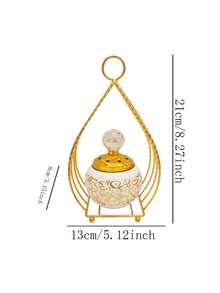 1pc Minimalist Iron & Ceramic Incense Burner, Bahuur Incense Holder, Home Fragrance, Suitable For Home Decor, Bedroom, Living Room, Office, Yoga Space And Parties, Creates An Elegant Ambiance. - Multicolor - View 14