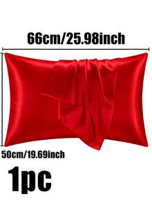 1/2 件装奢华丝滑柔软枕套 - 透气亲肤，触感凉爽，纯色信封式开口 - 可机洗，水洗丝绸枕套，单人冰丝缎面丝绸仿丝绸枕套，圣诞礼物，秘密圣诞老人礼物（女士），情人节礼物，圣诞袜填充物，个性化礼物，圣诞礼物 - 彩色 - 查看 50