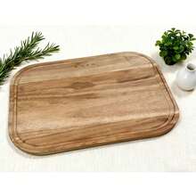 Camphor Wood Anti-Mold Antibacterial Cutting Board, Kitchen Vegetable Chopping Board, Household Solid Wood Chopping Block, Baby Food Board, Fruit Cutting Board With Knife And Fork Tray - Brown - View 8