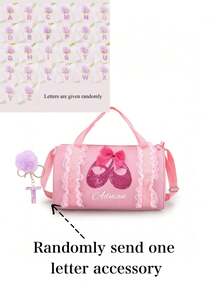 Bolsa de ballet con lentejuelas para niños, una mochila linda y una bolsa de viaje deportiva. Personaliza este bolso de hombro con tu nombre u oraciones festivas. Nombre propio, iniciales, números de la suerte, talla grande. Perfecto para viajes, salidas, baile, ejercicio, regalos a amigos, recuerdos, ocasiones de Navidad, Año Nuevo y regreso a clases.