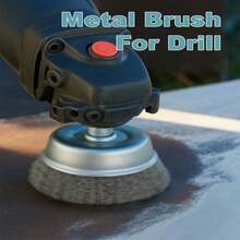 10件套钢丝刷，钢丝压花杯形刷，1/4英寸六角柄，用于除锈、剥漆和研磨 - 銀色 - 查看 4