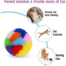 Yarn Puffs Colorful Woolen Yarn Contains Catnip 1.5 Pack of 4 Pet - 1 - Ver 7