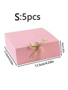 Set de 10 piezas/5 piezas/2 piezas - Caja de regalo rosa con tapa, caja de propuesta para damas de honor con cinta, caja de regalo de boda, caja de regalo de cumpleaños, caja de regalo para fiestas y otros eventos, caja de regalo del Día de San Valentín, embalaje, cumpleaños, manualidades DIY, caja de almacenamiento de cosméticos, caja de regalo de graduación, caja de decoración de boda - Caja de regalo de Navidad - Caja de regalo - Rosa - Ver 9
