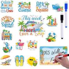 Funny Pineapple Cruise Door Magnets - Cosmisun 12PCS Pineapples Cruise Door Decorations Magnetic Tropical Pineapple With Sunglasses Cruise Ship Door Decorations For Carnival Summer Party Cabin Decor - MàuC - Xem 1