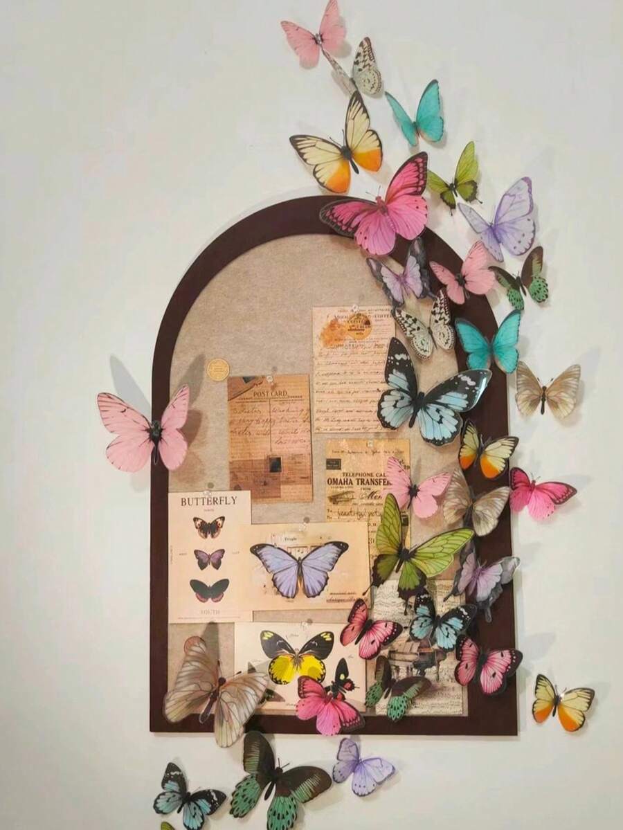 36pcs 3D Butterfly Wall Stickers, Waterproof, Moisture-Proof, Mildew-Proof, Room Decor, Suitable For Bedroom And Living Room - Multicolor - View 1