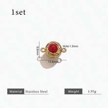 1Set Of 304 Stainless Steel 18K Gold-Plated Multi-Style Natural Stone Diamond-Studded Magnetic Snap Connector DIY Charms Jewellery Necklace Anb Bracelet Making Supplies Accessories Woman's Stainless Steel Jewellery Making Accessories Handmade Accessories Stainless Steel Ladies' Jewellery Woman's Handmade Accessories Suitable For Ladies' Daily Wear - Natural Stone Connector - View 27