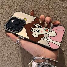 Kawaii Vintage Anime Cartoon  Case - Shockproof Cover For  15/14/13 Pro Max, Adorable Character Protective Phone Shell - Azul - Ver 7