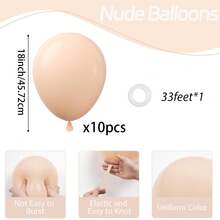 10/20/30/40/50个裸气球，18/12/10/5英寸波西米亚米色杏色气球花环拱门套装，适用于派对装饰、性别揭晓派对、毕业典礼、结婚纪念日、新娘送礼会、派对用品 - 杏色 - 查看 17
