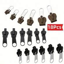 6pcs/12pcs Instant Zipper Repair Kit, Universal Design With Multiple Sizes, Replaceable Zipper - Multicolor - View 21
