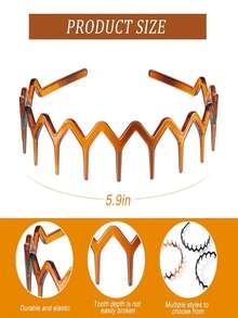 Women's Simple Elegant Wave Teeth Fixed Non-Slip Headband, Versatile For Makeup, Washing, And Daily Wear