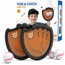 Toss And Catch Ball Set, Outdoor Games For Kids, Beach Yard Camping Toys For Adult & Family, Kids Baseball Glove For 3 4 5 6 7 8+ Year Old Boys & Girls (2 Paddles & 3 Balls) - 2 Packs + 3 Balls - View 2
