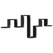 Mensola da parete vidaXL nera, 104,5x10x43 cm, materiale a base di legno. - Multicolore - Visualizzare 7