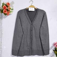 Women Cardigans - Dark Grey - View 3