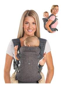 4-In-1 Gray/Black/ Black & Grey/Leopard Print Convertible Baby Carrier,Baby Stuff,Gifts For Babies And Mothers,Christmas Gift,Front Facing Baby Carrier,Adjustable, Ergonomic Babywearing, Registry Essential, Baby Carrier For Newborn To Toddler, Gray/Black/ Black & Grey Leopard,Ergo Baby Carrier,Canguro Para Cargar Bebe,Senarah Toddler Carrier - 多色A - 查看 1