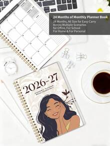 2026-2027学年月度计划本，24个月日历周计划本，适用于学习计划和时间管理，A5尺寸，学生和教师的理想之选，返校用品，2026新年礼物 - 彩色 - 查看 5