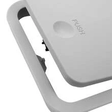 Set Of 3 Trash Cans With Push-To-Close Lids (8.74 X 6.18 Inches) High-Quality PP Waste Bins Ideal For Bathroom, Kitchen, Office (Black/White/Gray) - 彩色 - 查看 11