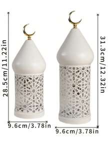 LED Decorative Lantern, Battery-Powered (Batteries Not Included), Exquisite Openwork Design, Home Decor, Ideal For Parties, Weddings, Indoor/Outdoor Decor, Bedroom, Living Room Decor - 彩色 - 查看 5