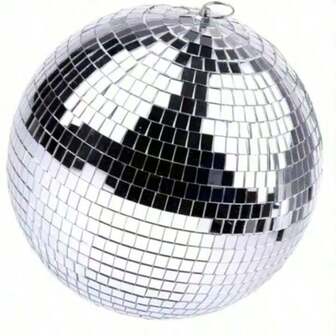 1pc Silver Disco Ball - Suitable For Disco Theme Birthday Party, New Year Celebration, Home Decor, Christmas Gift, Disco Ball Decoration, Christmas Decoration, Room Decor, Winter Christmas Decoration, Home Christmas Gift, Christmas Decor, Graduation Party, Wedding Decoration