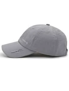 1pc Unisex Letter Graphic Breathable Quick Dry Casual Baseball Cap For Daily Life - White - View 3