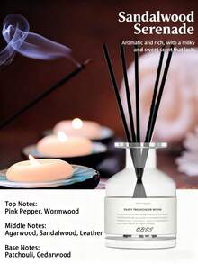 5件套（1瓶香氛精油+4根竹制扩香棒）无焰家居香氛套装，持久留香，包含香氛精油、扩香棒、天然植物萃取物、精油、芳香疗法、室内及浴室空气清新剂，浪漫礼物 - 隨機 - 查看 14