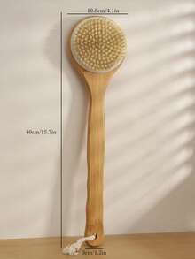 1支天然檀香沐浴刷，干刷，去角质磨砂刷，长柄按摩刷，清洁刷 - 彩色 - 查看 9