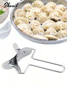 shoxil 1pc Stainless Steel Pastry Rolling Cutter Circle Dough Blade Roller Dumpling Wrapper Mould Pie Ravioli Empanada Pierogi Calzone Making Tools For Home Kitchen