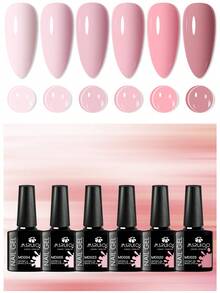 MSRUIOO 6pcs Red Coffee Brown Gel Nail Polish Set, Long Lasting, Lead Free 8ml Wine Red Nude Pink Semi Permanent Soak Off UV Gel Varnish Manicure Nail Art DIY For Nail Salon And Home Nail Supplies - Multicolor - View 17