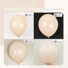 10/20/30/40/50个裸气球，18/12/10/5英寸波西米亚米色杏色气球花环拱门套装，适用于派对装饰、性别揭晓派对、毕业典礼、结婚纪念日、新娘送礼会、派对用品 - 杏色 - 查看 5