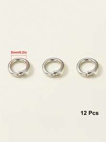 珠宝制作用18K金开口圈，适用于钥匙扣和项链，珠宝DIY制作材料 - 狼牙半合開口圈 - 查看 9