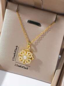 这款18K镀金极简主义全钻不锈钢项链，配有可旋转铜质吊坠和可旋转太阳吊坠，适合日常佩戴、派对、情人节和圣诞节等场合。此外，还有一款镶嵌锆石的18K镀金可旋转吊坠项链，是送给母亲/伴侣/闺蜜/朋友的完美礼物，适合日常佩戴、节日和祈祷时佩戴。 - 彩色 - 查看 6