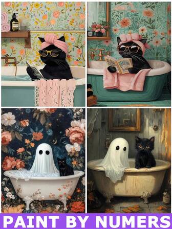 成人入门级数字油画套装，DIY定制宠物狗动物家庭照片油画，简易现代风景花卉艺术，成人油画/丙烯数字油画（不含画框，40*50厘米/16*20英寸），钻石画套装（全圆钻/方钻），浪漫情人节/周年纪念日礼物（送给她/他）