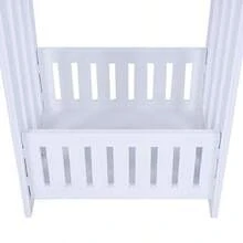 ASAsixxsix Mesa Auxiliar Mesita de Noche Mesita de Noche Mesa de cafe Escritorio con Cesta de Almacenamiento Mesa Auxiliar de cafe para Sala de Estar sofa Dormiorio Balcon Oficina - Blanco - Ver 7
