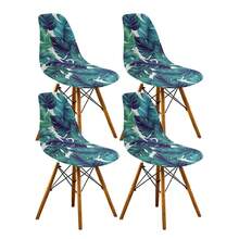 Bộ 1/2/4/6 vỏ bọc ghế in hình, thích hợp cho gia đình, khách sạn, tiệc tùng. - nhiều màu - Xem 26