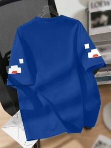 1PC Teen Boy Cool Game Print Short Sleeve T-Shirt, Soft Skin-Friendly, Summer Fashion - Blue - View 2