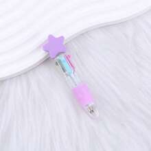 1/4 Pcs 5-Pointed Star Gel Pen | 4 Colors Retractable Ballpoint Pen With Soft Star Pen Sleeve, Mini Portable Writing Tool For School And Office, Ergonomic Design, Retractable & Closable, Essential Stationery For Back To School - 彩色 - 查看 7